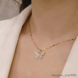 Pendant Necklaces Fashion and French Double Happiness Necklace Exquisite Micro-set Pendant Gift R230928