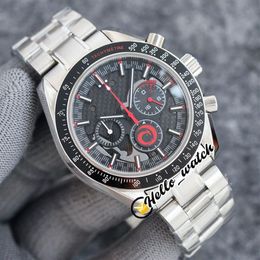 44mm Apollo Commemorative Edition Watches Dark Side Moon 311 92 44 30 01 002 Quartz Chronograph Mens Watch Black Dial Steel SS Bra2368