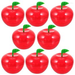 Gift Wrap 8pcs Christmas Candy Boxes Apple-shaped Storage Packaging Box Baubles Party Xmas Decoration