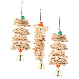 Other Bird Supplies 3 Pcs Parrot Wood Toy Decorative Cockatiel Toys Birds Cage Parakeet Hanging Chewing Teething Foraging