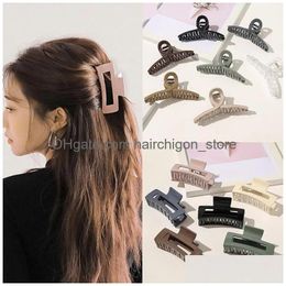 Hair Accessories Vintage Clips For Women Simple Claws Clip Large Geometric Girls Barrettes Hairgrips Drop Delivery Products Dhicv