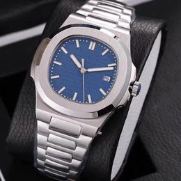 Mens luxury watch AAA watches automatic movement Blue dial stainless steel case PP watch Glide sooth second hand sapphire glass si258d