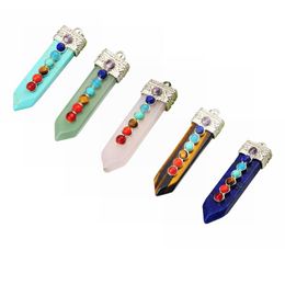 Seven chakras sword-shaped pendants for men and women meaning popular fashion 2019283c