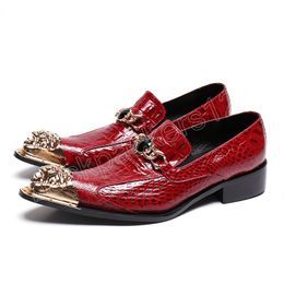 British Style Slip on Solid Colour Prom Shoes Social Luxury Pointed Toe Evening Shoes Elegant Male Leather Wedding Shoes