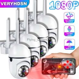 CCTV Lens 1080P 4PCS Outdoor Camera CCTV IP Wifi Surveillance Camera Waterproof Security Protection Wireless Home Monitor Track Alarm 360 YQ230928