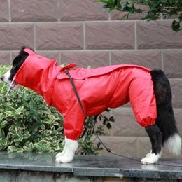 Dog Apparel Waterproof Rain Large Jumpsuit Raincoat Clothes Labrador For Big Medium Small Pet Golden Retriever Outdoor Clothing Coat