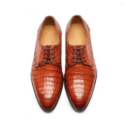 2025Dress Shoes CWVhulangzhishi Arrival Men Crocodile Leather Business Offoce Wedding For Male Colour Rubbing