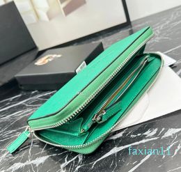 Long Wallets Leather Handbag Designer SAFFIANO High Capacity Card Holder Wallet Zippy Handbags with Original Box Dust Bag 19cm