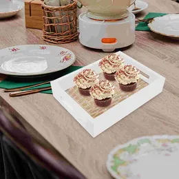 Dinnerware Sets Tray Wooden Pallet Fruit Serving Breakfast Storage Plate Household Tea Cup Small