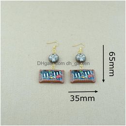 Stick Creative Mm Candy Drop Earrings Custom Made Handmade Woman Girl Jewelry Wholesale Dangle Delivery Smtei