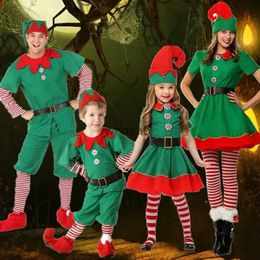 Family Matching Outfits Christmas Elf Family Come Boys Girls Role Playing Outfit Santa Claus Party Clothing For Kids Men Women Parent-Child Clothes YQ230928