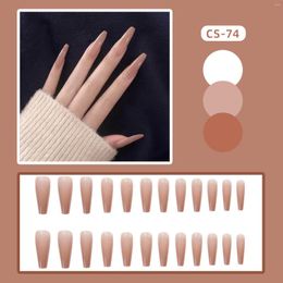 False Nails Short Ballet Nail Fashion Solid Colour Scrub Texture Patch Simple Jump Waterproof