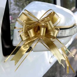 Christmas Decorations White Wedding Car Ribbon Pull Knot Gift Wrap Wedding Car Decor Birthday Party Supplies Chairs DIY Home Decoration