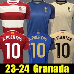 23 24 Granada CF Soccer Jerseys CALLEJON A.PUERTAS WEISSMAN SORO UZUNI VALLEJO Camiseta 2023 2024 Home Away Third Men Football Shirts Kids Kits
