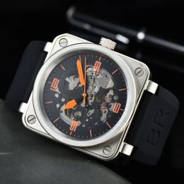 Tops Model Sport Rubber Watchband machinery Bell Luxury Multifunction Watch Business Stainless Steel Man Ross Wristwatch ss