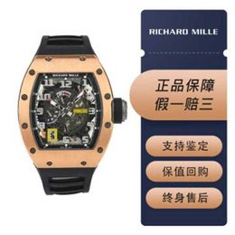 Richardmill Watch Automatic Mechanical Watches wristwatch Swiss Seires Men's RM030 Rose Gold Men's Fashion Leisure Business Sports Machine WN-2I7B