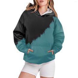 Women's Hoodies Long Sleeve Big Pocket Women Basic Fleece Thicken Warm Hoodie Sweatshirt Loose Drop Shoulder Pullovers Top Hooded Shirt