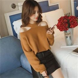 Women's Sweaters Autumn And Winter Style Korean Fashion Long-sleeved Pullover Slim-fit Sweater Tops Slim All-match H1897