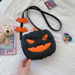 Totes Halloween Funny Pumpkin 2023 Autumn New Fashion Personalised Creative Trend Shoulder Women's Bag Skew Bag11blieberryeyes