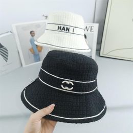 Fashion Bucket Hat Cap for Women Men Baseball Caps Beanie Casquettes Black White Fisherman Buckets Hats Patchwork High Quality Aut302S