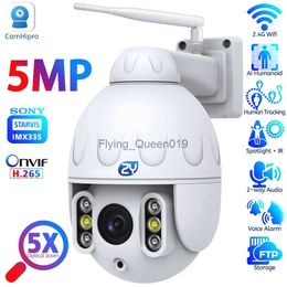 CCTV Lens 20X Zoom Wifi PTZ Surveillance Camera Outdoor 5MP Humanoid Tracking Speed Dome IP Camera Color Night Vision Metal CCTV Security YQ230928