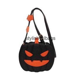 Totes Halloween Funny Pumpkin 2023 New Fashion Contrast Colour Personalised Creativity Trendy Shoulder Women's Bag Skew Bag08stylishyslbags