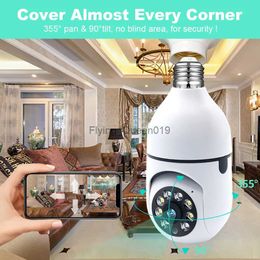 CCTV Lens 4X Digital Zoom Wireless Cam 5G Wifi 5MP E27 Indoor AI Human Detect Full Color Night Vision Bulb Surveillance Camera Smart Home YQ230928