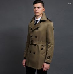 Men's Trench Coats European 2023 Designer Slim Sexy Coat Men Overcoat Long Sleeve Mens Clothing Business Outerwear Spring Autumn S - 6XL