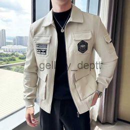 Men's Jackets 2023New Men Leather Jacket Swallow Tailed Vintage Motorcycle Top Cowhide Coat Male Biker Clothing J230928