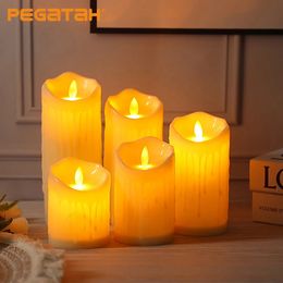 Candles LED Electronic Candle Simulation Flameless Bulb Battery Operated Holiday Wedding Party Home Decoration 230921