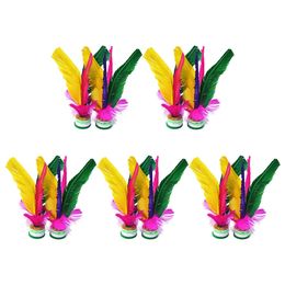 Balls 510Pcs Colorful Feathers Kick Shuttlecock Children Kicking Plaything Foot Sports Outdoor Game Toy Chinese Traditional Jianzi 230927