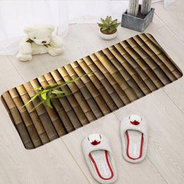 Bath Mats Bamboo Mat Zen Stone Lotus Flower Water Decor Anti Slip Floor Rugs Toilet Lid Cover U-shaped Pad Bathroom Accessories Sets