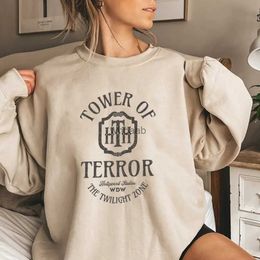 Women's Tower of Terror Retro Sweathirts Tower Hotel Shirt Studios Shirts WDW Tshirt Unisex Vintage Graphic YQ230928