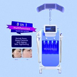 8 in 1 PDT Therapy Water Jet Peeling Facial Cleaning Dermabrasion Acne Treatment Microdermabrasion Skin Rejuvenation Machine
