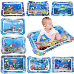 Baby Bath Toys Baby Water Mat Inflatable Cushion Infant Toddler Water Play Mat for Children Early Education Developing Baby Toy Summer Toys 230928
