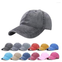 Berets Summer Vintage Plain Baseball Hat Outdoor Sun Solid Fashion Sunscreen Simple Women Wash Sports Jeans Casual