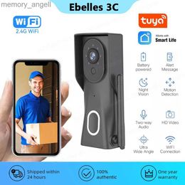 Doorbells Tuya Smart Video Doorbell Outdoor Wireless Door Bell PIR Night Vision WiFi Camera Video Intercom Smart Life Security Protection YQ230928