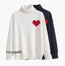 Designer sweater love heart mens woman lovers couple cardigan round amis collar womens fashion brand letter white black long sleeve clothing pullover 23