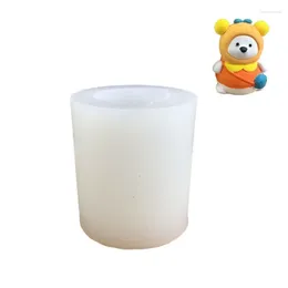 Baking Moulds Backpack Bear Shaped Silicone Mold For Tabletop Decorations Gypsum Epoxy Resin Mould