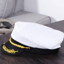 Hair Clips 2 Pcs Fancy Dress Adults Embroidered Captain Hat Sailor Cosplay Hats Party Plastic Boat