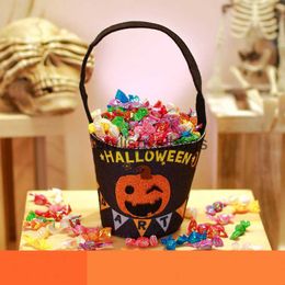 Totes Halloween pumpkin bag portable sugar bag candy bag halloween children's gift bag08stylishyslbags