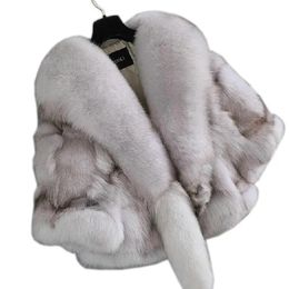 Women's Fur Faux Fur autumn and winter fashion neckline fur coat trend personality lady fur poncho 230927