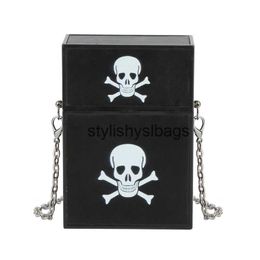 Totes Small design box bag with mirror for women Halloween Gothic style small square bag funny and creative shoulder bag crossbody bag18stylishyslbags