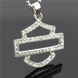 1pc Support Dropship Biker Style Crystal Unisex Pendant 316L Stainless Steel Jewellery Popular Cool Motorcycles Pendant2632
