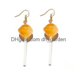 Stick Earring For Women Resin Candy Lollipop Drop Earrings Children Jewelry Custom Made Handmade Cute Girls Heart Dangle Delivery Smthj