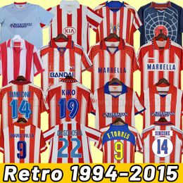 Retro Atletico Madrids soccer jerseys kun Aguero Griezmann MAXI F.TORRES Gabi Foran SIMAO vintage classic 04 05 06 10 11 13 14 15 94 95 96 97 100th 2004 2005 2014 2015 1997