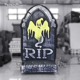 Scary Large Halloween Inflatable Tombstone Model Ghost R.I.P. Gravestone Air Blow Up Headstone Replica For Yard Decoration