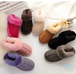 Warm Slippers Goat Skin Sheepskin Snow Boots Martin Boots Short Man Women Boots Keep Warm Shoes