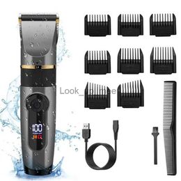 Electric Shaver Professional Hair Clipper Electric Trimmer For Men Beard Kids Barber Cutting Machine Haircut LED Screen Waterproof YQ230928