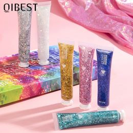 Body Glitter Eye Nail Hair Face Gel Sets Art Flash Heart Loose Sequins Cream Festival Decoration Party 230927